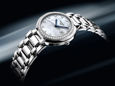 diamond bezel replica Longines Prima Luna