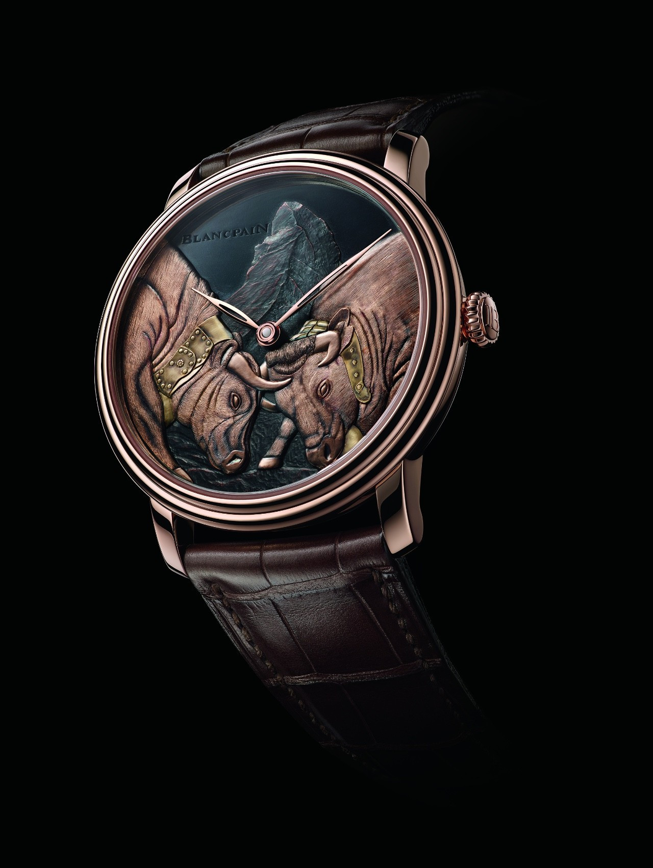 Exquisite Blancpain Villeret Fake Watches With Rose Golden Cases Presenting Wonderful Craft